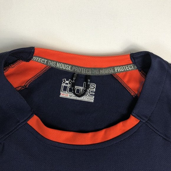 Mens Size Large Blue Heat Gear Under Armour Logo T Shirt C5 - Picture 5 of 5